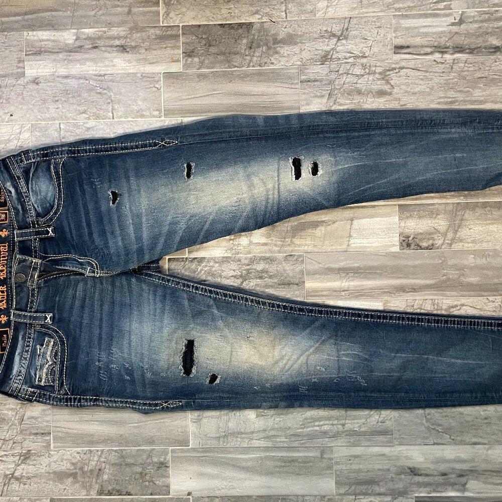 Rock Revival Distressed Skinny Jeans Size 30